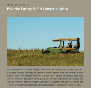 private Africa tours