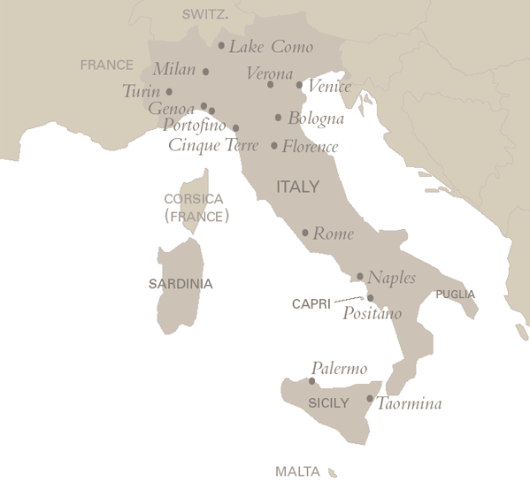 Italy Map, Travel map of Italy