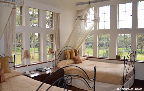 luxury Kenya tours Giraffe Manor room