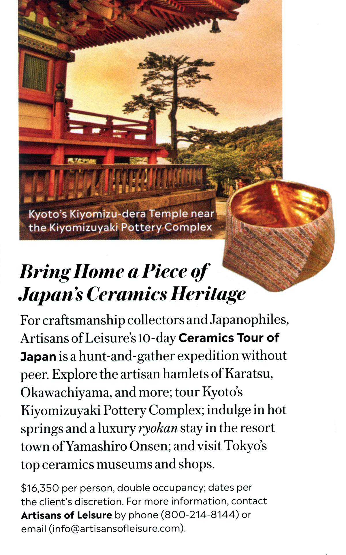 Ceramics Tour of Japan