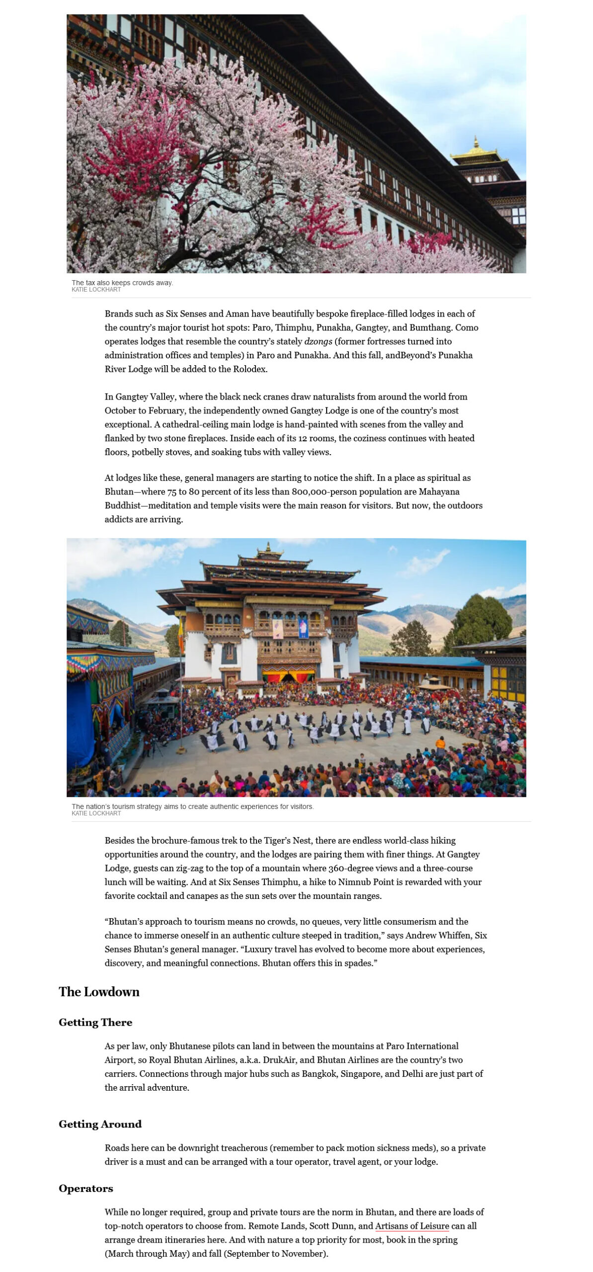 Robb Report: How Bhutan Became an Exclusive Destination
