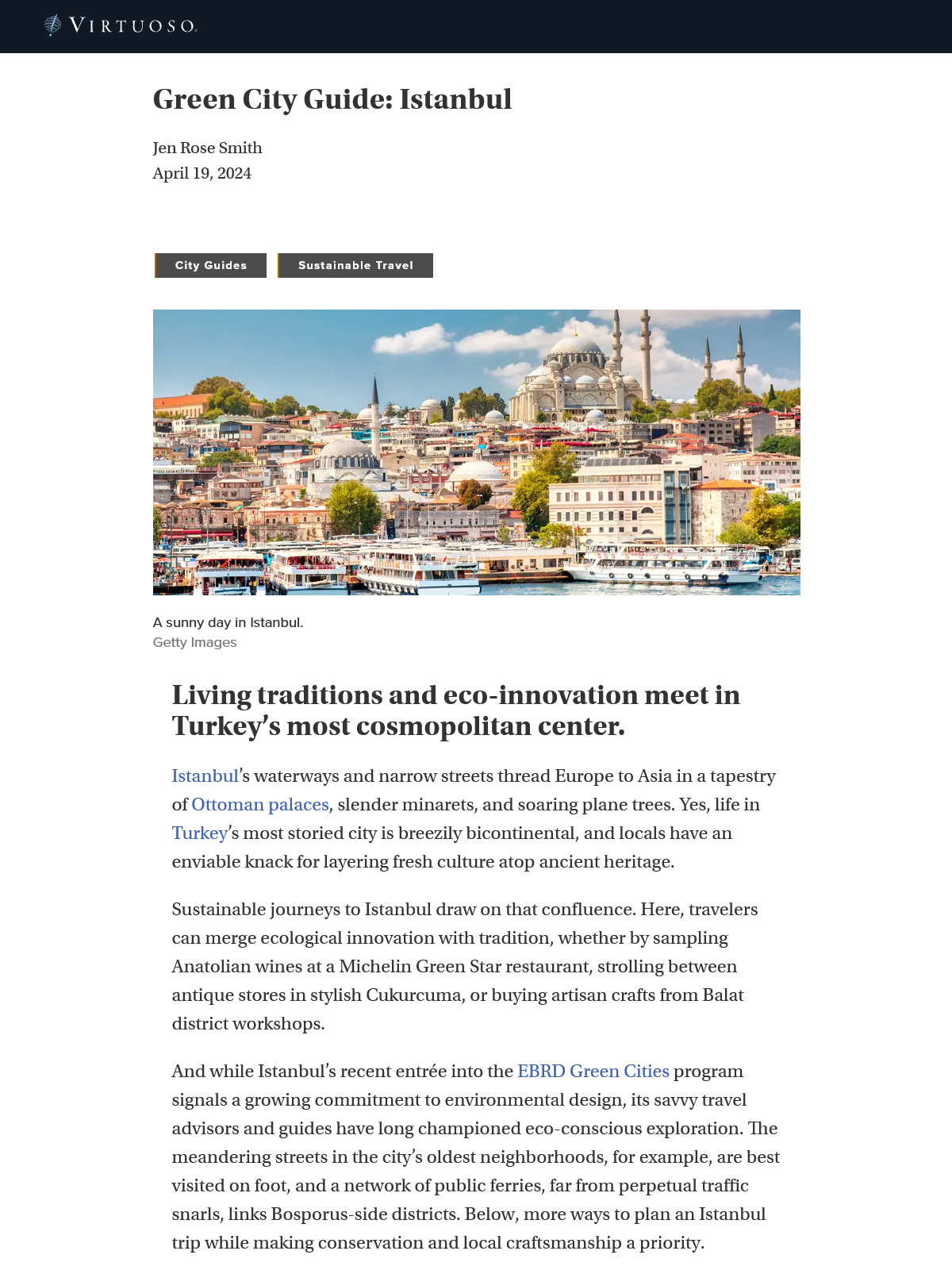 Virtuoso: Istanbul's best restaurants, hotels and shopping