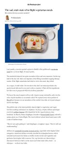 Washington Post: In-flight vegetarian meals, April 2024