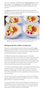 Washington Post: In-flight vegetarian meals, April 2024