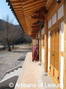 staying overnight at a Buddhist temple in South Korea