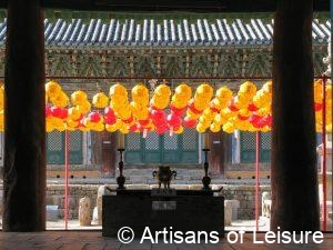 staying overnight at a Buddhist temple in South Korea