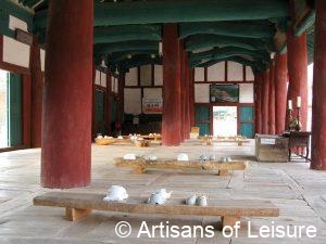 staying overnight at a Buddhist temple in South Korea