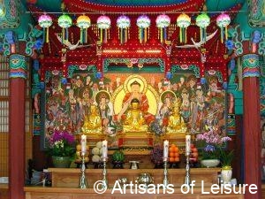 staying overnight at a Buddhist temple in South Korea