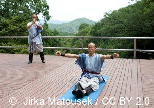 staying overnight at a Buddhist temple in South Korea