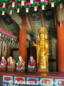 staying overnight at a Buddhist temple in South Korea