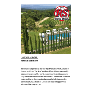 Rolling Stone Travel Awards 2025: Best Tour Operator - Artisans of Leisure